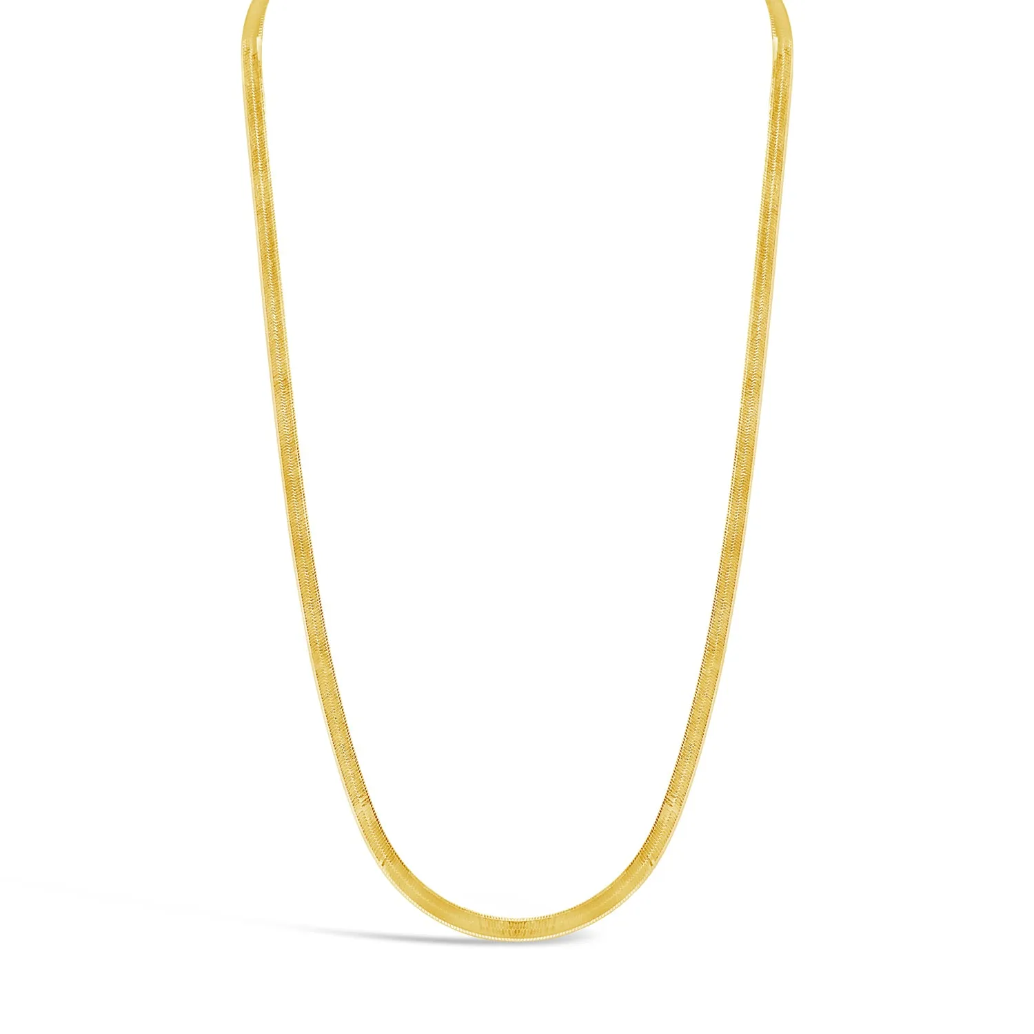 10K Gold Herringbone Chain Necklace