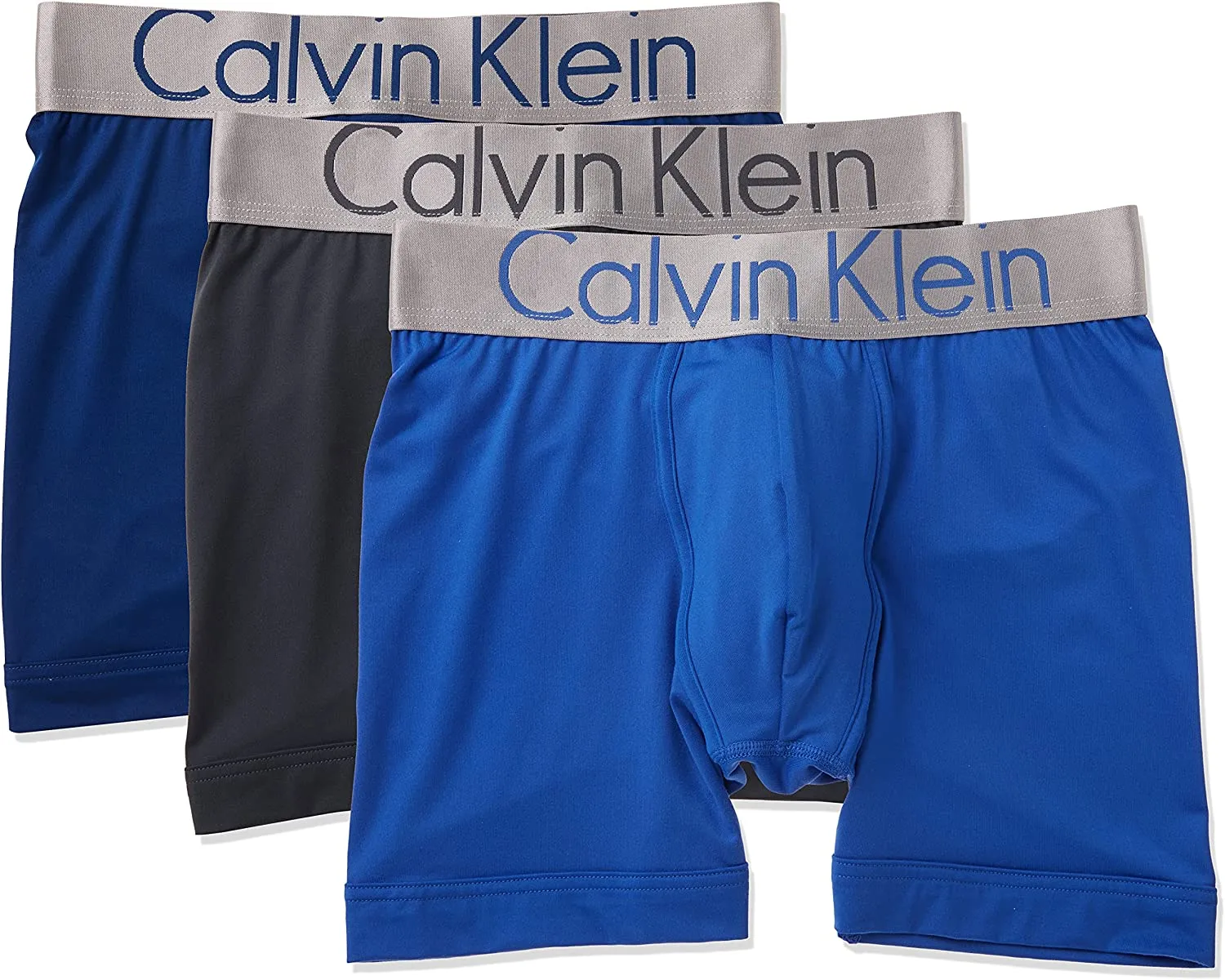 Calvin Klein Men's 3-Pk Steel Micro Boxer Briefs, Large