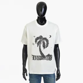 x ED BONER Tshirt With Lost Paradise Embroidery In White Cotton Jersey